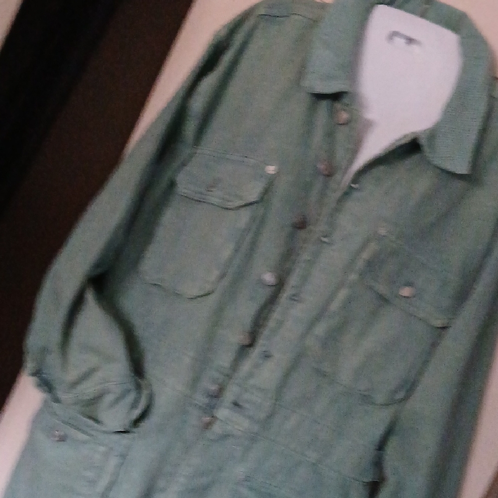 Denim Utility/Military Jumpsuit